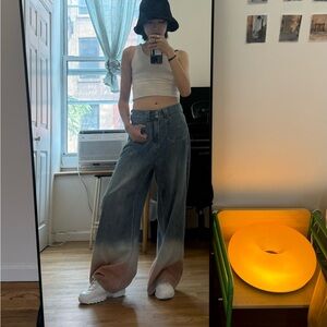 Gradient Blue and Brown Women Jeans